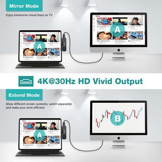 Hub usb C 6 en 1 ipad pro, movil y consola