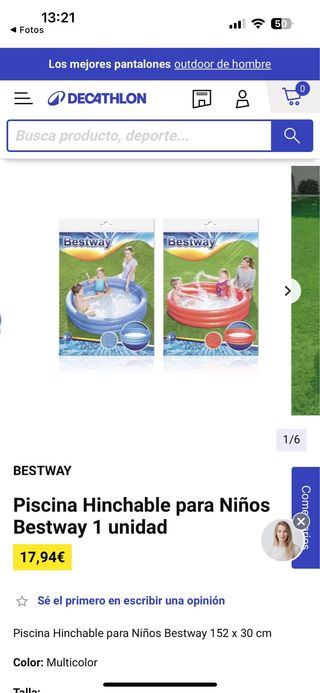Piscina Infantil 1,52m x30cm ¡ULTIMA UNID EN ROJO!