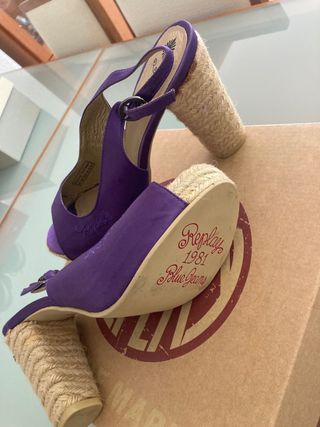 Zapatos Replay mujer Cuñas moradas T38