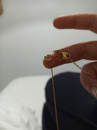 Collar Swarovski corazón oro