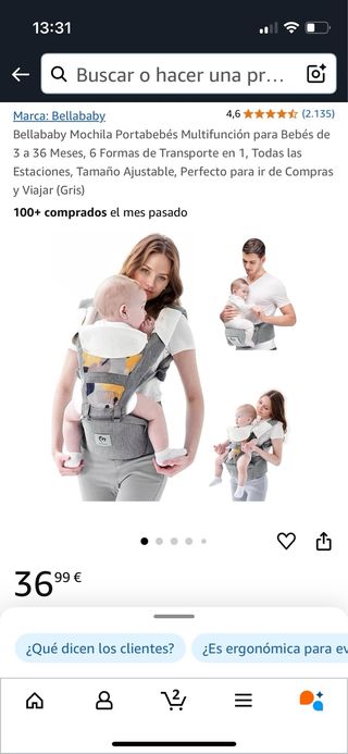 Mochila portabebés