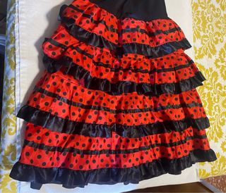 Vestido Flamenca niña 5-6 años, regalo flor