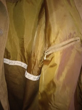 Chaqueta ante marrón claro - Talla 54