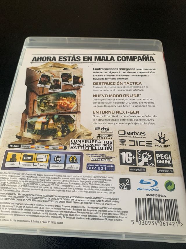 Bad company battlefield playstation 3 ps3 promo