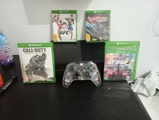 Xbox One con mando y 4 juegos