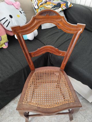 Silla antigua madera caoba
