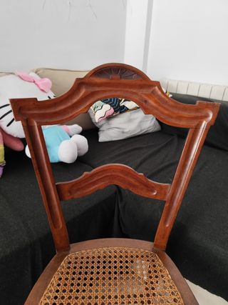 Silla antigua madera caoba
