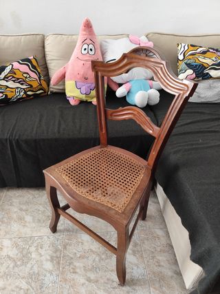 Silla antigua madera caoba