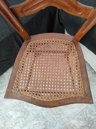 Silla antigua madera caoba