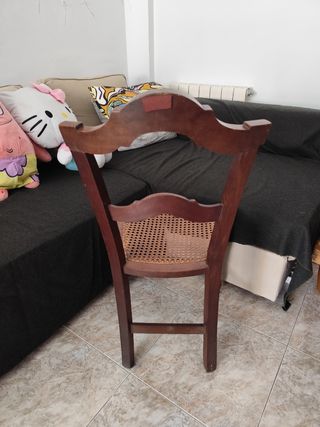 Silla antigua madera caoba