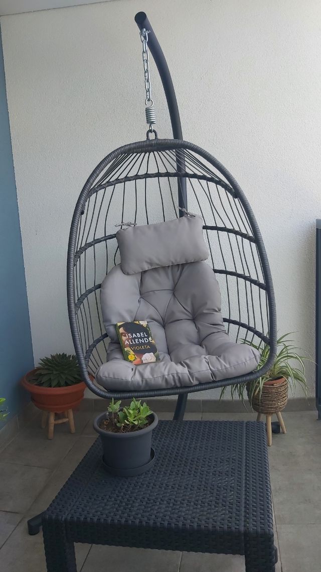 Sillón colgante huevo - Negro/Gris