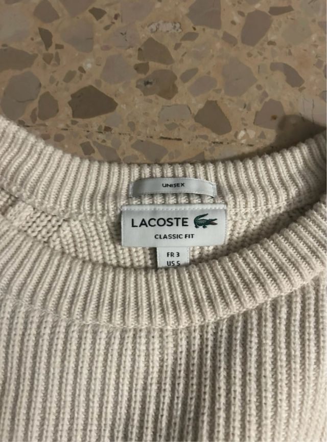 Suéter Lacoste blanco