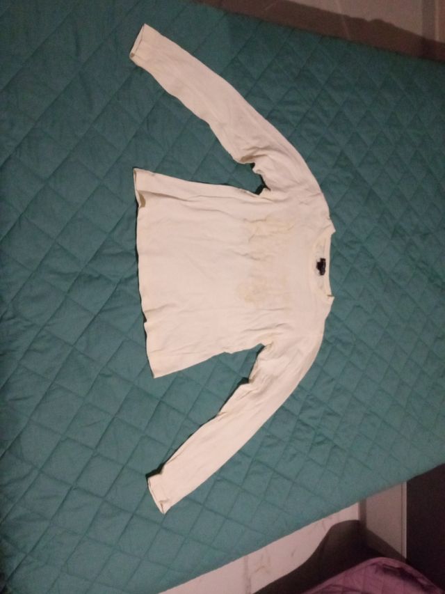 Maglietta bianca stampa oro