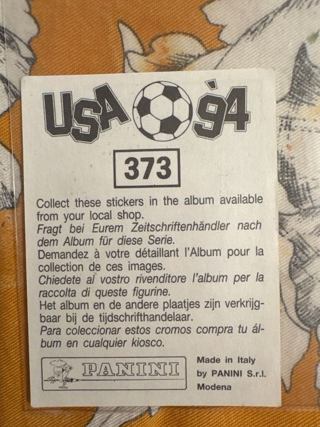 Cromo Hugo Sánchez Mundial USA 94