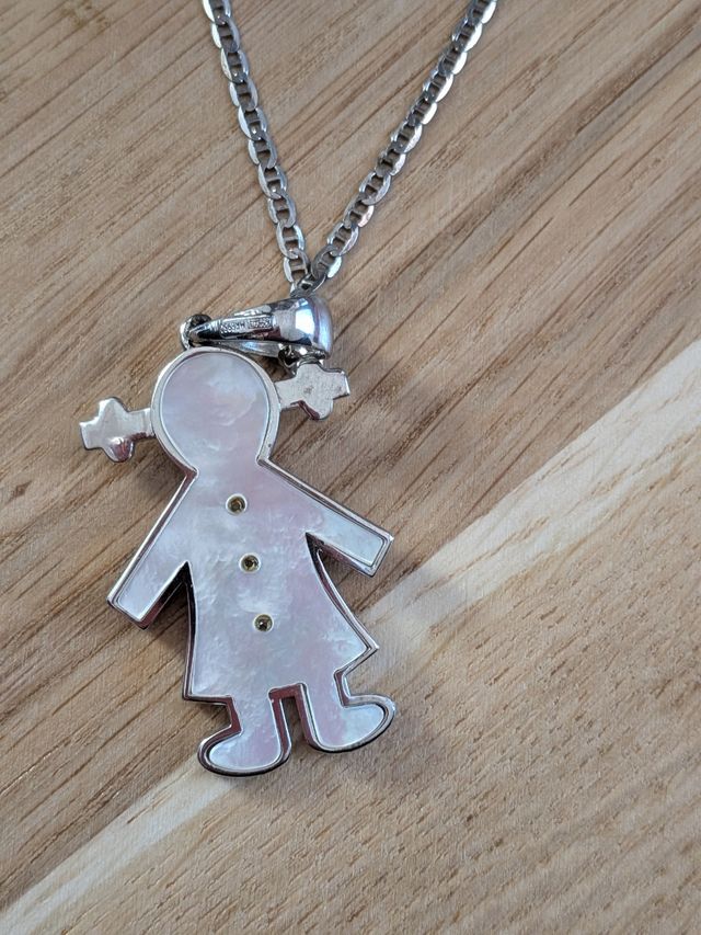 Colgante Niña Plata 925 & Nácar