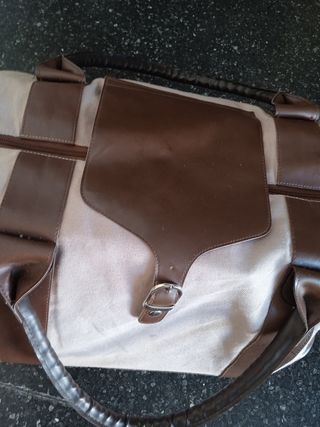 Bolso viaje unisex beige-marrón