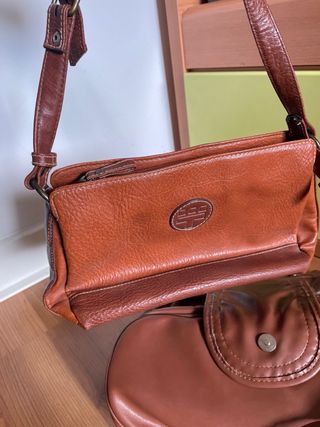 2 bolsos cuero mujer - marrón