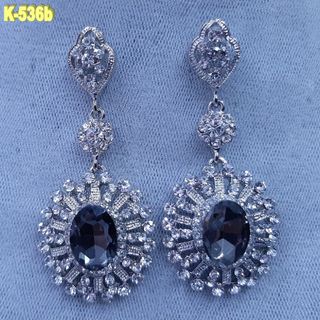 Pendientes Pedrería Novia Gris Transpare