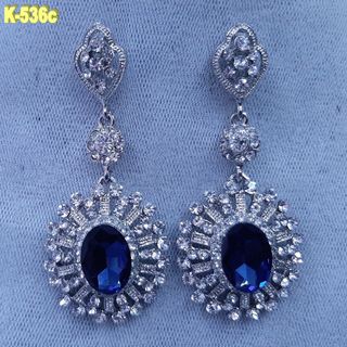 Pendientes Pedrería Novia Azul Transpare