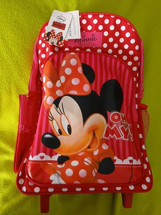 Mochila Minnie Mouse c/ rodinhas