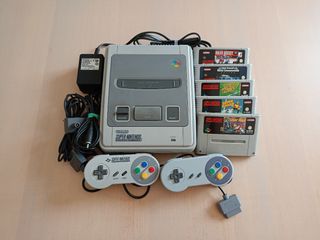 Pack SNES + 5 juegos