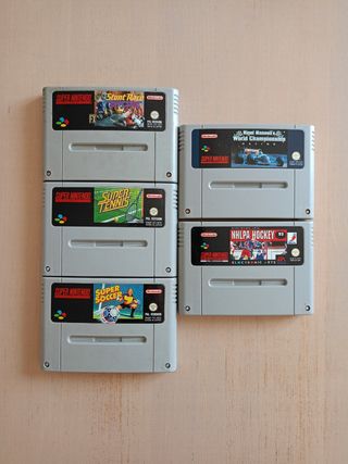 Pack SNES + 5 juegos