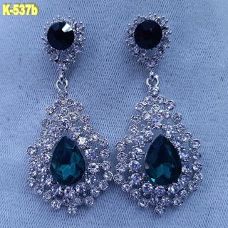 Pendientes Pedrería Novia Verde Transpar