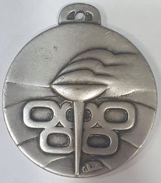 1 MEDALLA DE PLATA ,OLIMPIADA,46MM,43 GRAMOS