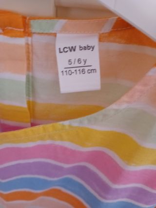 Vestito bimba righe colorate 110-116cm