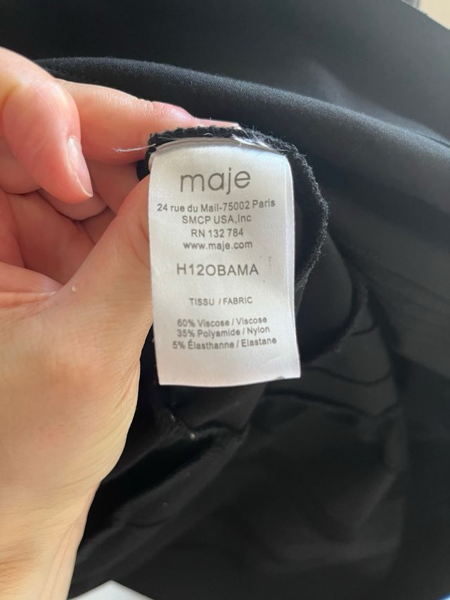 Vestido Maje neopreno negro talla 3