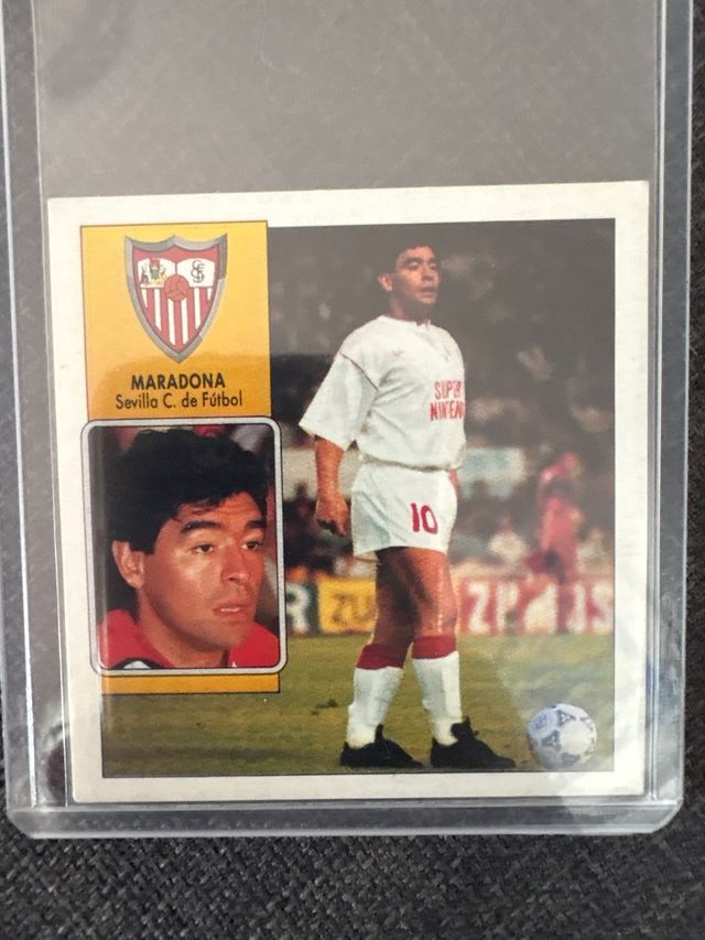 Cromo Maradona Liga 92-93 Sevilla COLECCIONISMO