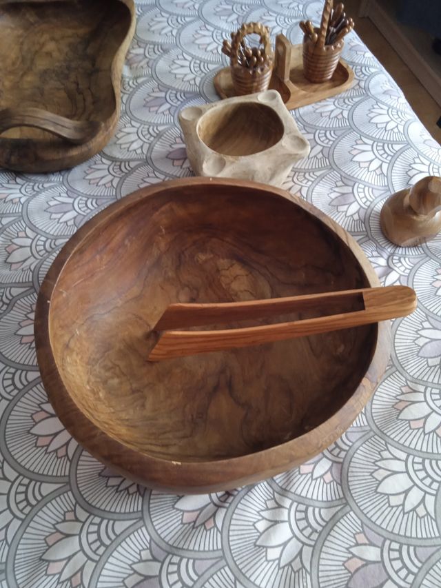 Utensilios madera OLIVO: 6 piezas