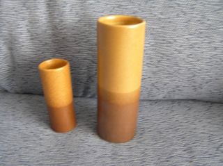 2 tubos-floreros vintage Cerámica