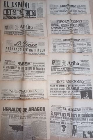 48 portadas prensa de 1943 a 1945.WWII.historia