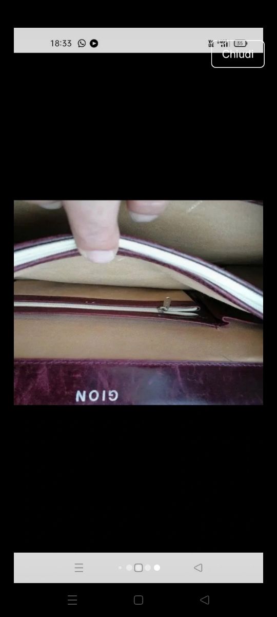 Cartella Gion Marrone vintage ostia lido