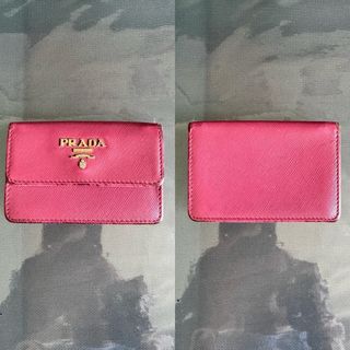 PRADA TARJETERO MONEDERO PIEL ROSA 