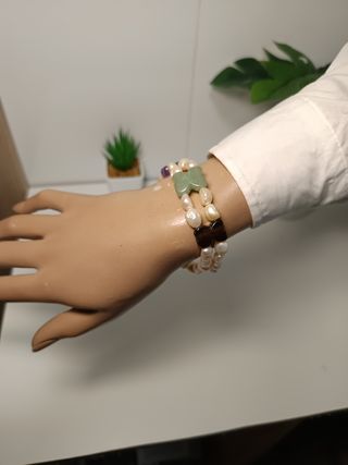 Collar y pulsera perlas cultivadas