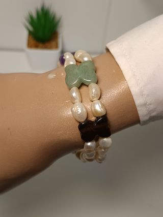 Collar y pulsera perlas cultivadas