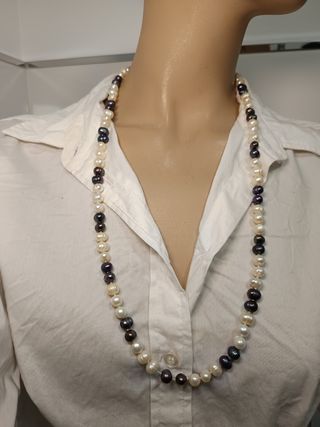Conjunto collar y pulsera perlas 