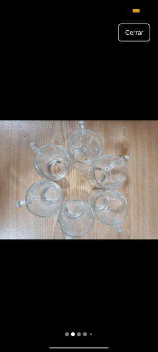 Juego 6 tazas té - cristal