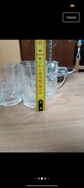Juego 6 tazas té - cristal