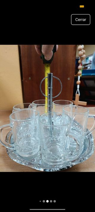 Juego 6 tazas té - cristal