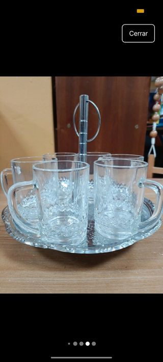 Juego 6 tazas té - cristal