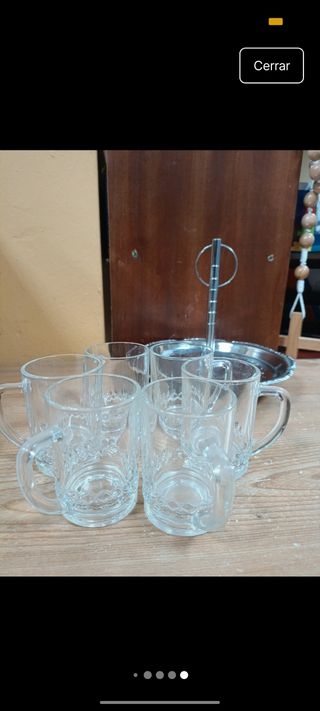 Juego 6 tazas té - cristal