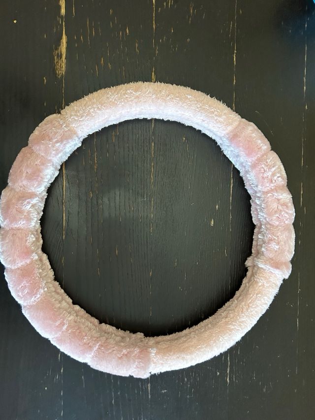 Funda volante coche. Rosa