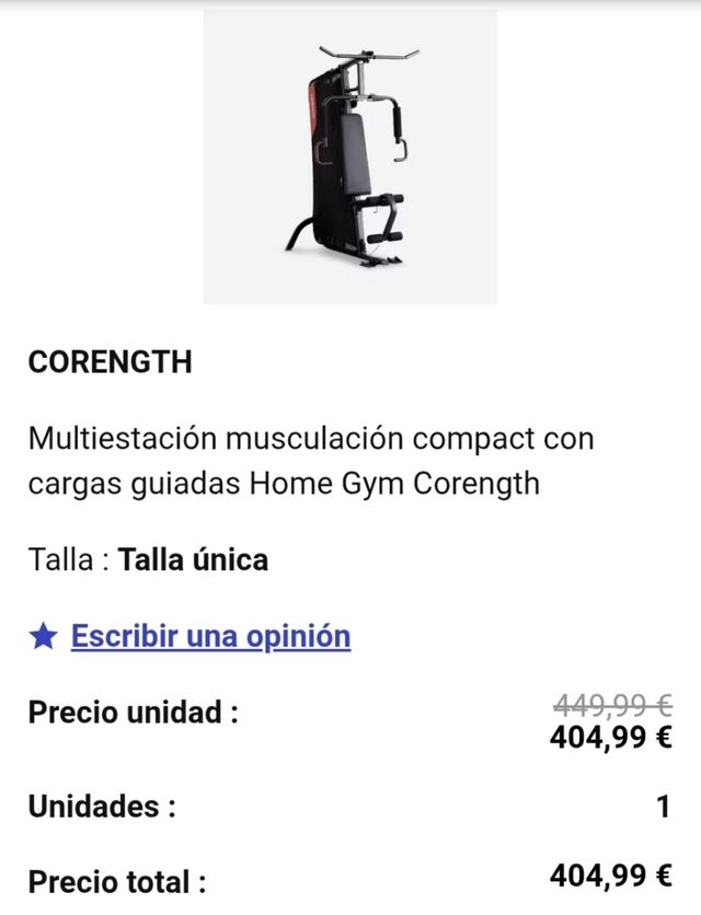 Maquina musculación