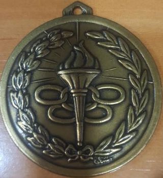 MEDALLA OLIMPICA COLORO 57 MM DIAMETRO 58 GRAMOS