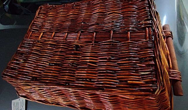 Cesto vimini rettangolare marrone