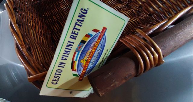 Cesto vimini rettangolare marrone