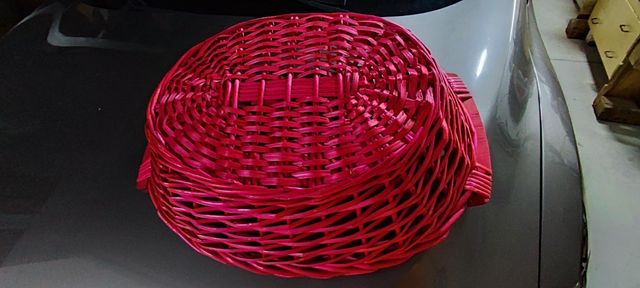 Cesto vimini rosso